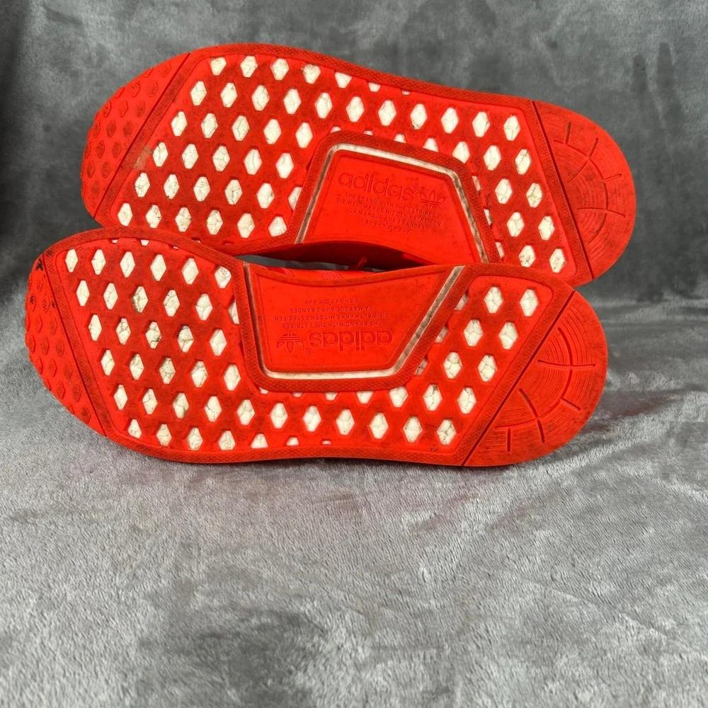 Adidas NMD R1 Solar Red Monochromatic Mesh Sneakers S31507 Mens 10.5 No Insoles